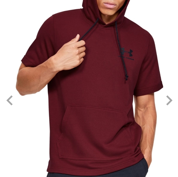 under armour men's terry short sleeve hoodie